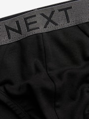 Black Pure 100% Cotton Briefs 4 Pack - Image 4 of 4