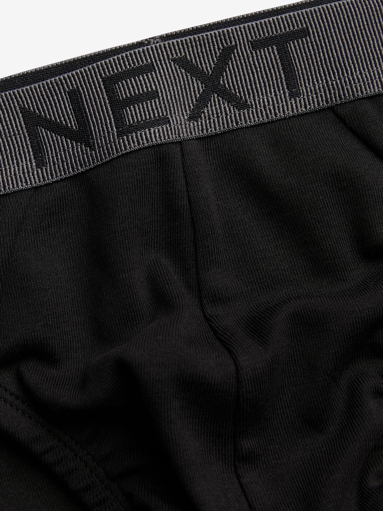 Black Pure 100% Cotton Briefs 4 Pack - Image 4 of 4
