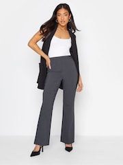 PixieGirl Petite Grey Stretch Bengaline Bootcut Trousers - Image 2 of 4