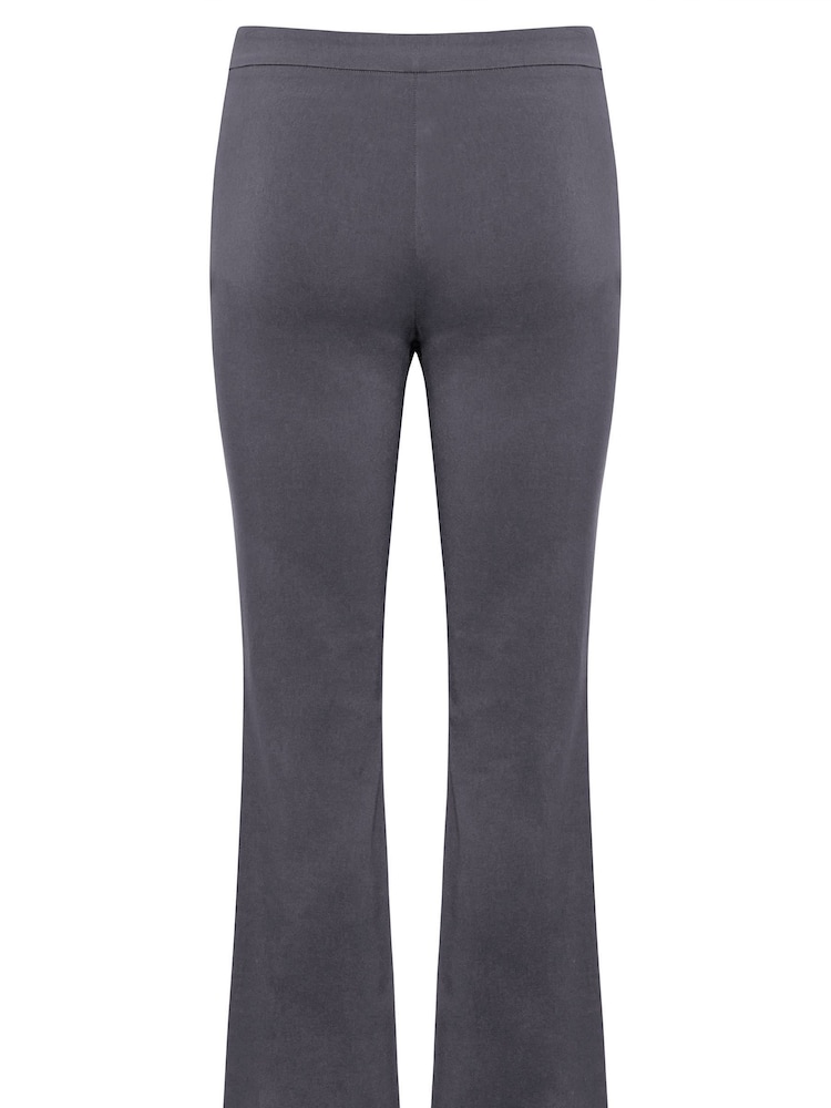 PixieGirl Petite Grey Stretch Bengaline Bootcut Trousers - Image 4 of 4