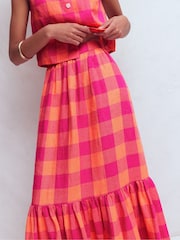 Boden Pink Abigail Linen Maxi Skirt - Image 2 of 5