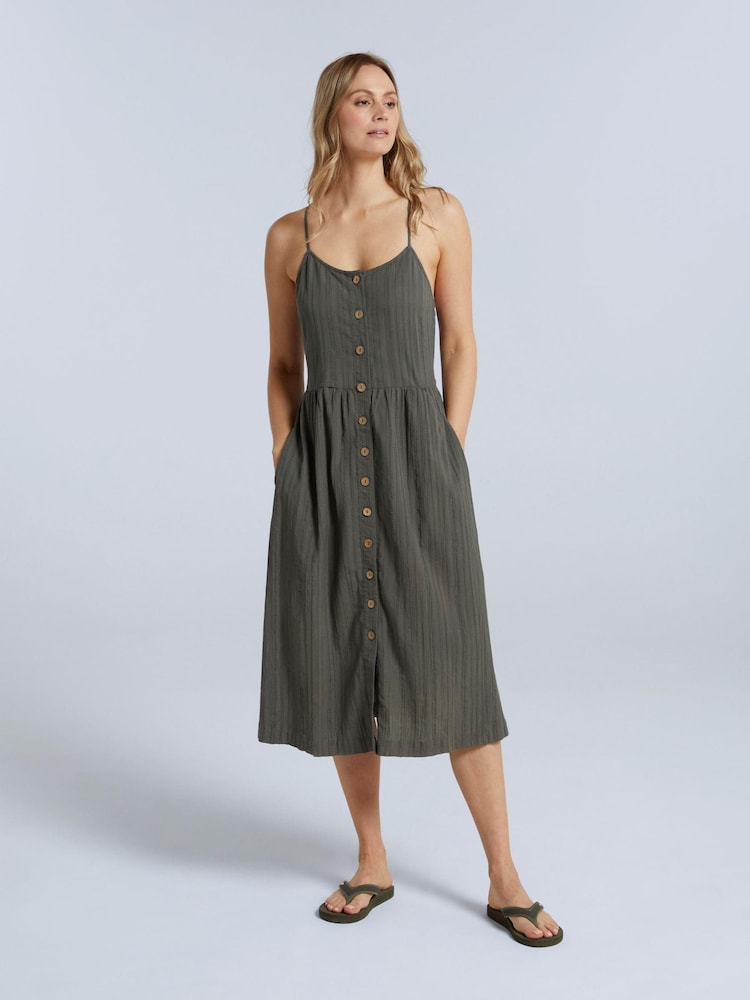 Animal Womens Khaki Green Amelia Organic Dress - Image 1 of 4
