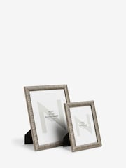 Set of 2 Silver Textured Photo Frames - Image 3 of 4