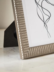 Set of 2 Silver Textured Photo Frames - Image 4 of 4
