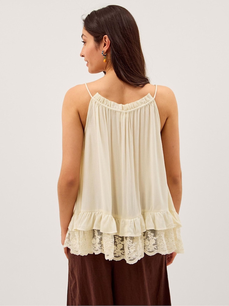 Monsoon Cream Tessa Lace Swing Top - Image 2 of 3 Monsoon Cream Tessa Lace Swing Top - Image 2 of 3