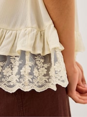Monsoon Cream Tessa Lace Swing Top - Image 3 of 3