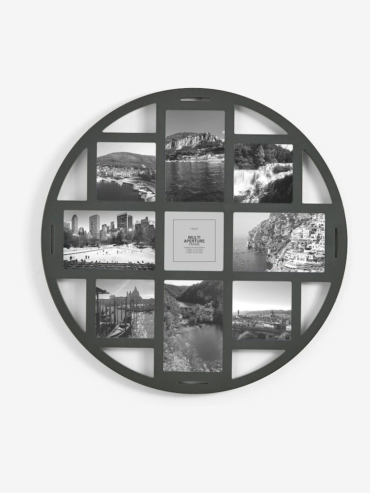 Grey Round Multi Collage Picture Frame - Image 2 of 5