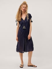 Monsoon Mia Tassel Stripe Midi Kaftan - 4суретінің 1 суреті