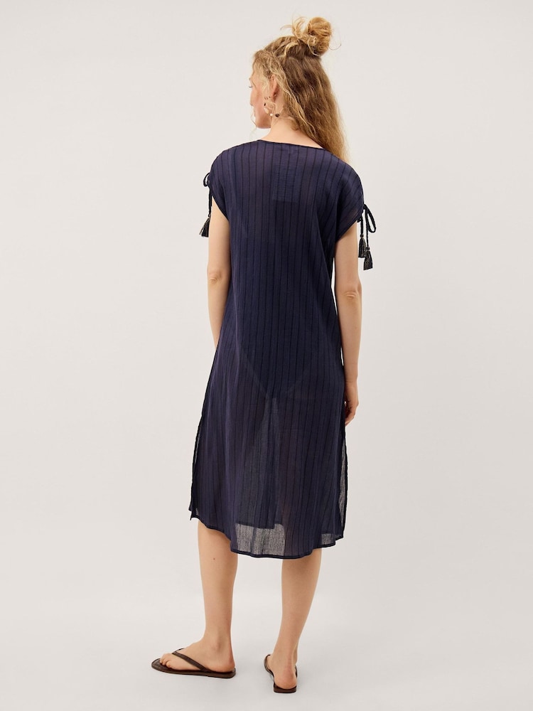 Monsoon Mia Tassel Stripe Midi Kaftan - 4суретінің 2 суреті