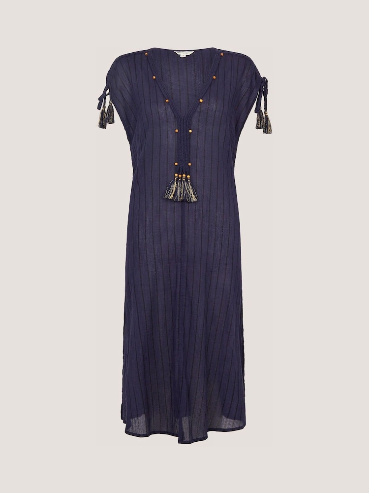 Monsoon Mia Tassel Stripe Midi Kaftan - 4суретінің 4 суреті