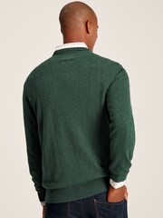 Joules Jarvis Green Cotton Crew Neck Jumper - Image 2 of 6