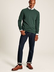Joules Jarvis Green Cotton Crew Neck Jumper - Image 3 of 6