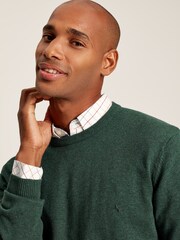 Joules Jarvis Green Cotton Crew Neck Jumper - Image 4 of 6