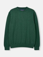 Joules Jarvis Green Cotton Crew Neck Jumper - Image 6 of 6