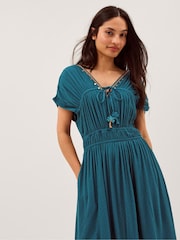 Monsoon Blue Sophia Embellished Midi Dress - Image 2 of 3
