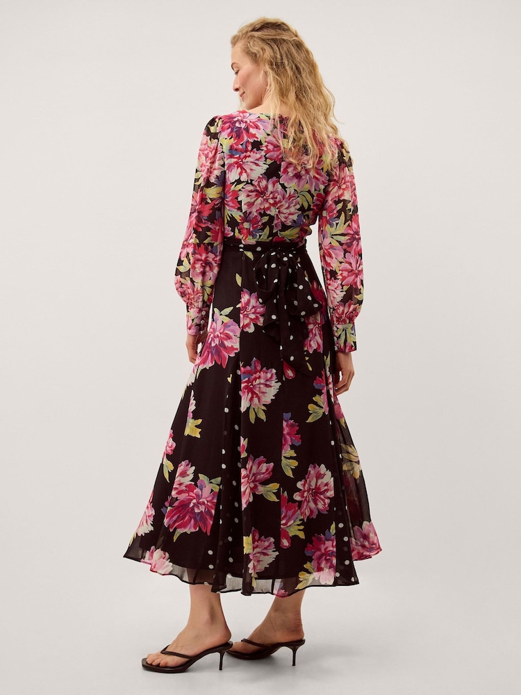 Rochie lungă cu imprimeu floral Monsoon Kiri - Imaginea 2 din 5