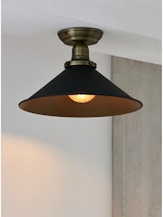 Brass Detroit Flush Ceiling Light - Image 1 of 6
