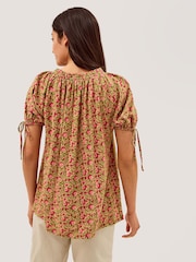 Monsoon Green Harlowe Print Jersey Top - Image 3 of 3
