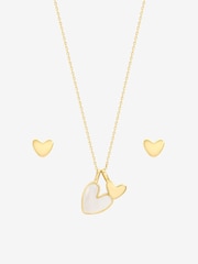 Inicio Gold Mother of Pearl Heart Set - Image 1 of 2