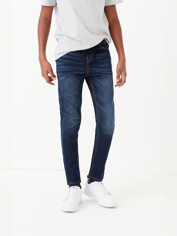 Indigo Blue Skinny Fit Stretch Elasticated Waist Jeans (3-16yrs) - Image 1 of 6