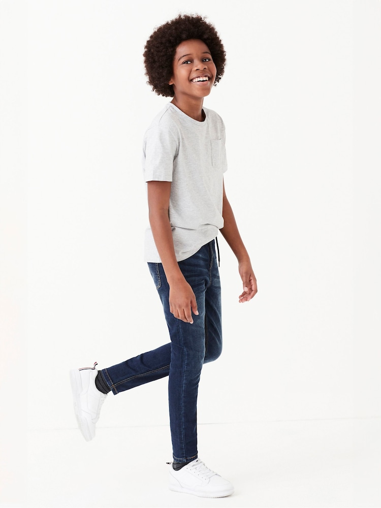 Indigo Blue Skinny Fit Stretch Elasticated Waist Jeans (3-16yrs) - Image 2 of 6