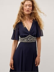 Azul - Monsoon Sienna Vestido maxi bordado - Imagem 2 de 4