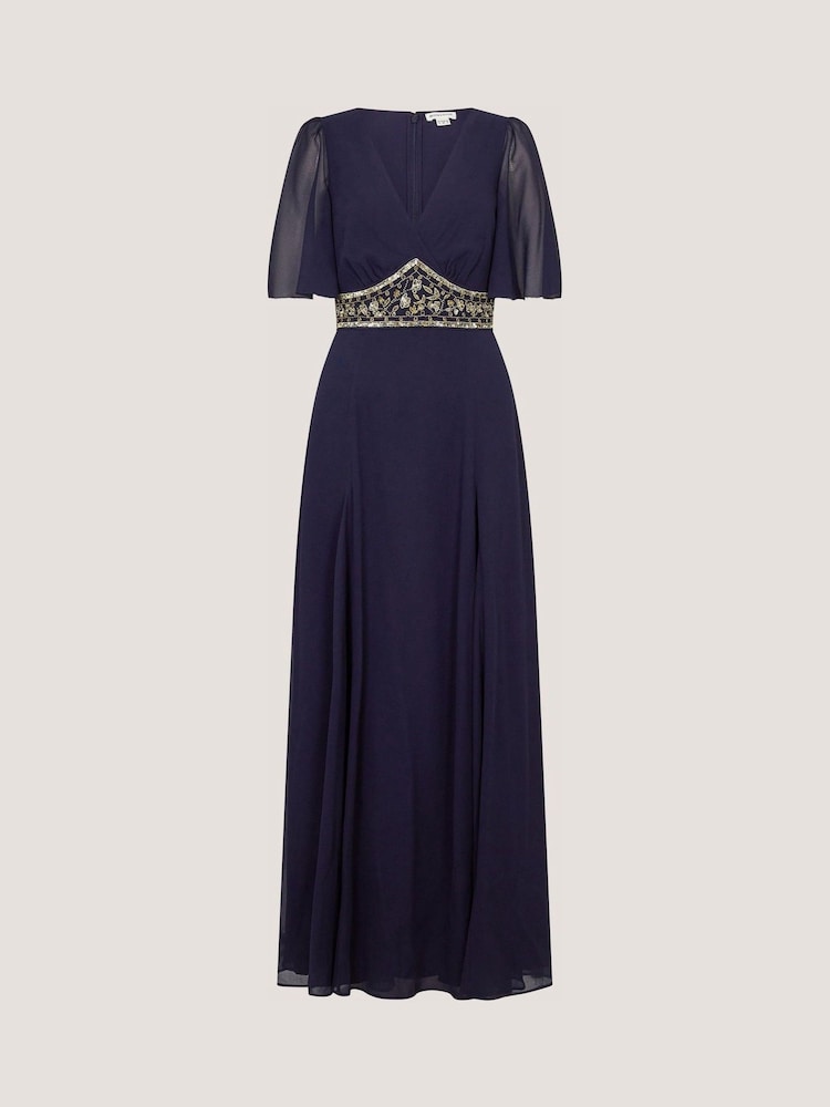 Azul - Monsoon Sienna Vestido maxi bordado - Imagem 4 de 4