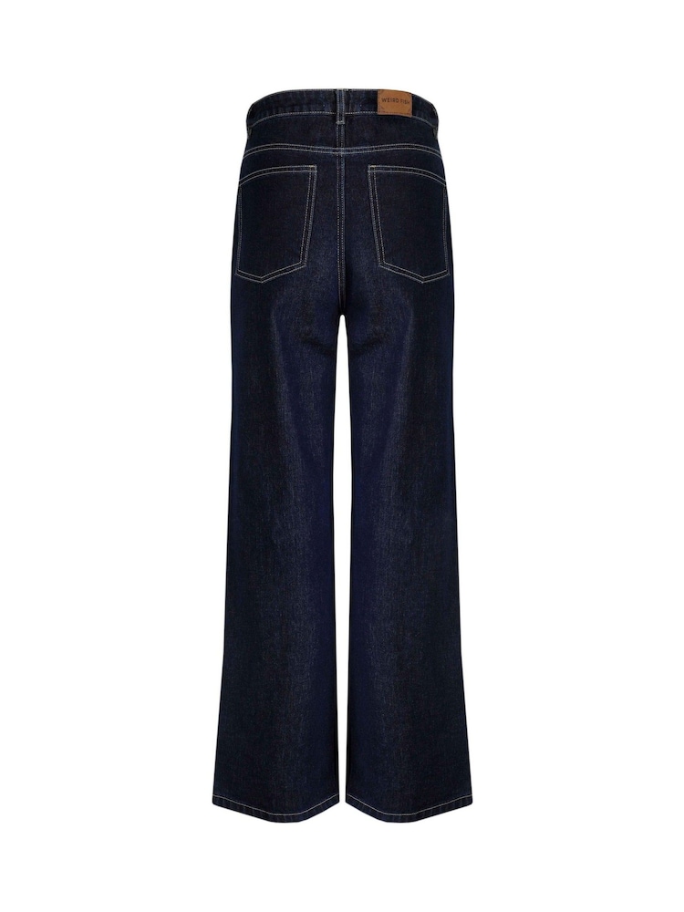 Синий - Weird Fish Джинсы Corine Wide Leg - Изображение 8 8