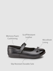 Schwarz - Mary-Jane-Lederschuhe aus Leder in Lackoptik mit Zehenkappe - Bild 1 von 5