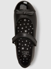 Schwarz - Mary-Jane-Lederschuhe aus Leder in Lackoptik mit Zehenkappe - Bild 3 von 5
