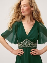 Verde - Monsoon Sienna Vestido maxi bordado - Imagem 2 de 4