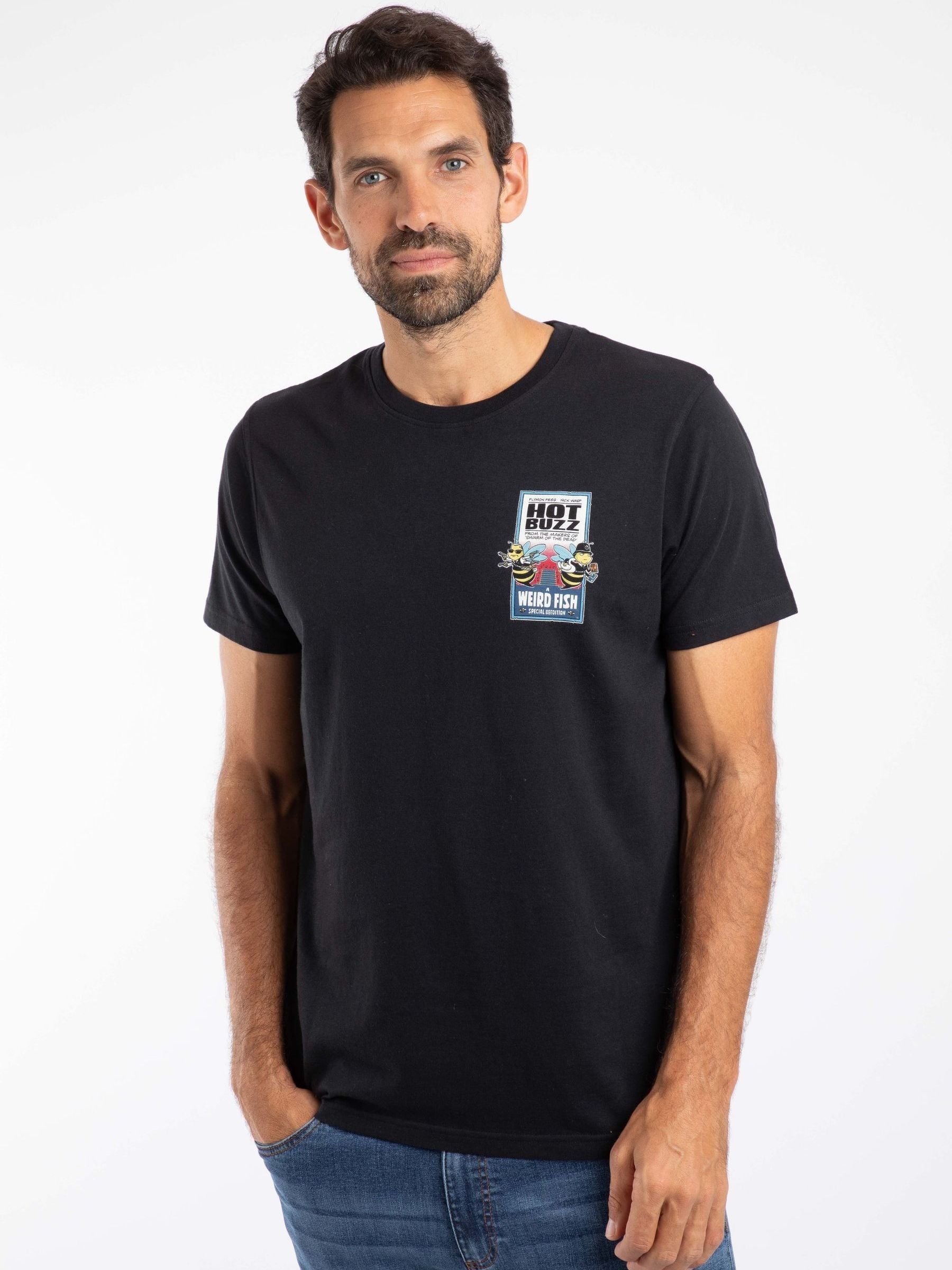 Weird Fish Men's Black Hot Buzz Artist T-Shirt In | Size: 5XL - Image 2
