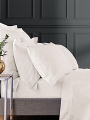 Bedeck Of Belfast Chalk White 1000 Thread Count Cotton Sateen Large Oxford Pillowcase - Image 1 of 3