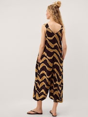 Monsoon Brown Zahara Sleeveless Print Jumpsuit - Image 4 of 5