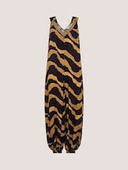 Monsoon Brown Zahara Sleeveless Print Jumpsuit - Image 5 of 5