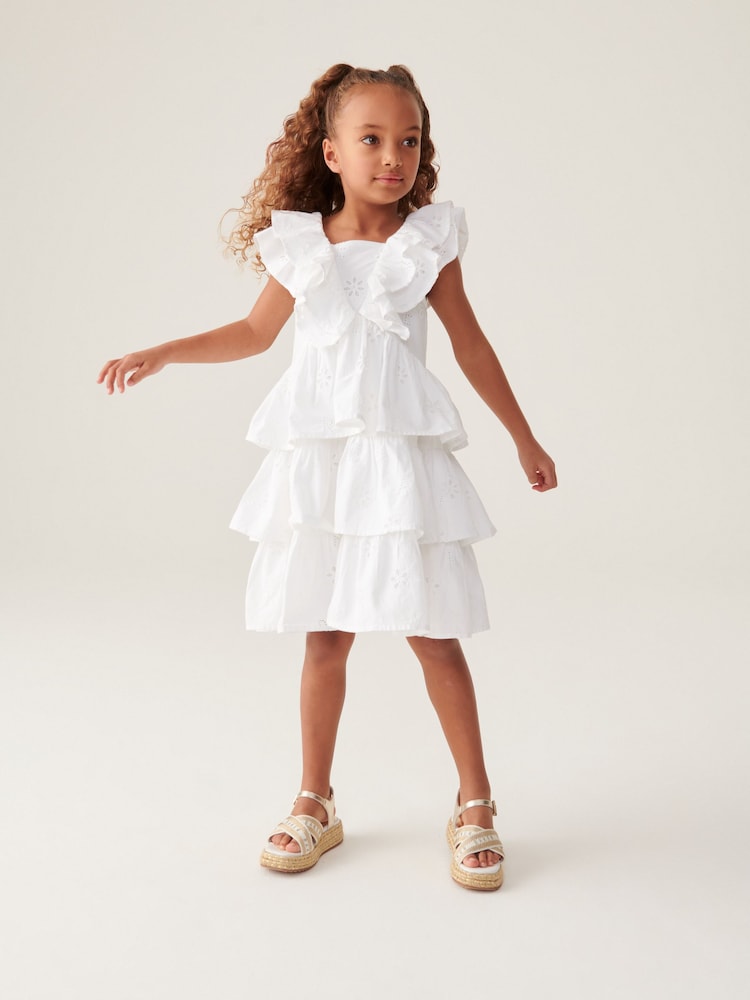 Baker by Ted Baker Frilled Broderie Dress - Image 1 of 20
