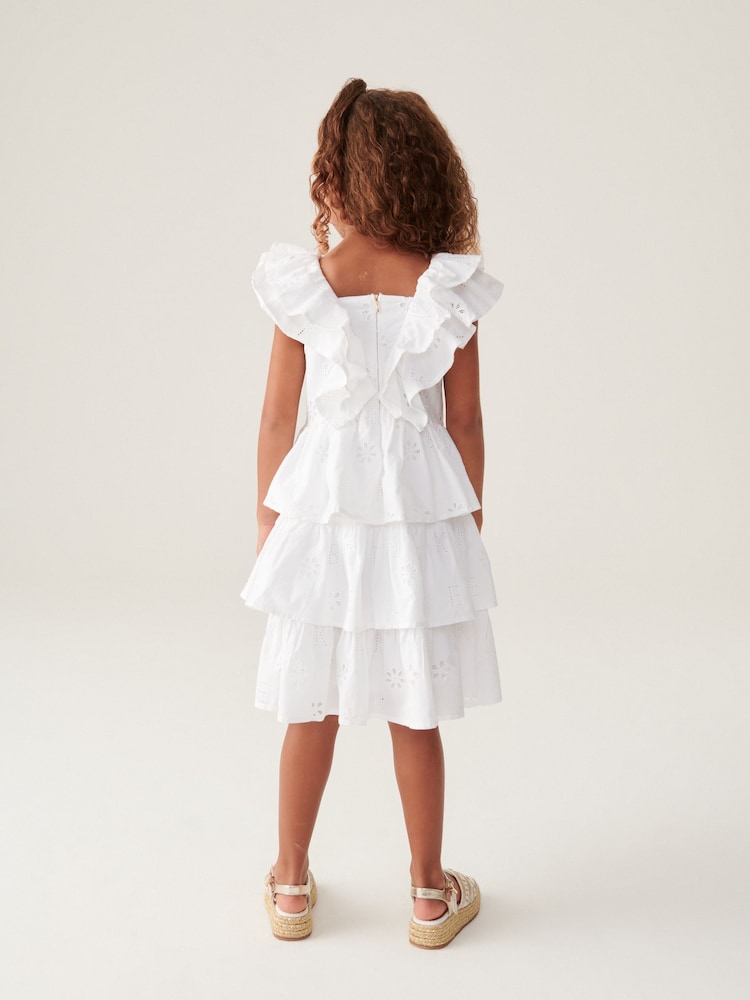 Baker by Ted Baker Frilled Broderie Dress - Image 2 of 20