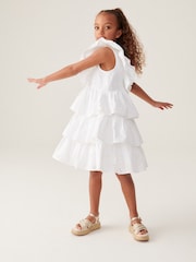 Baker by Ted Baker Frilled Broderie Dress - Image 3 of 20