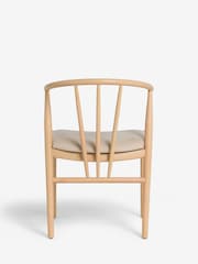 Set of 2 Soft Linen Look Light Natural Stockholm Light Wood Leg Dining Chairs - Image 5 of 9
