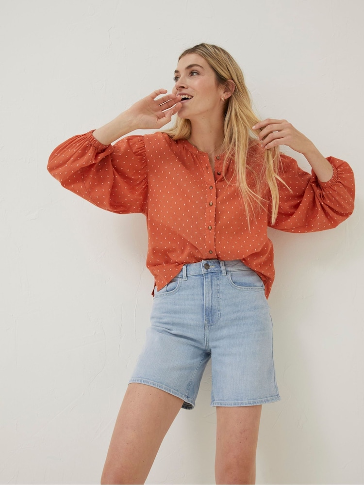 FatFace Blue Darley Denim Shorts - Image 1 of 4