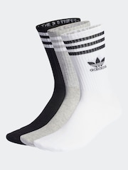Negro/gris/blanco - adidas Originals 3 Stripe Crew Socks - Imagen 1 de 4