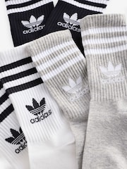 Negro/gris/blanco - adidas Originals 3 Stripe Crew Socks - Imagen 3 de 4