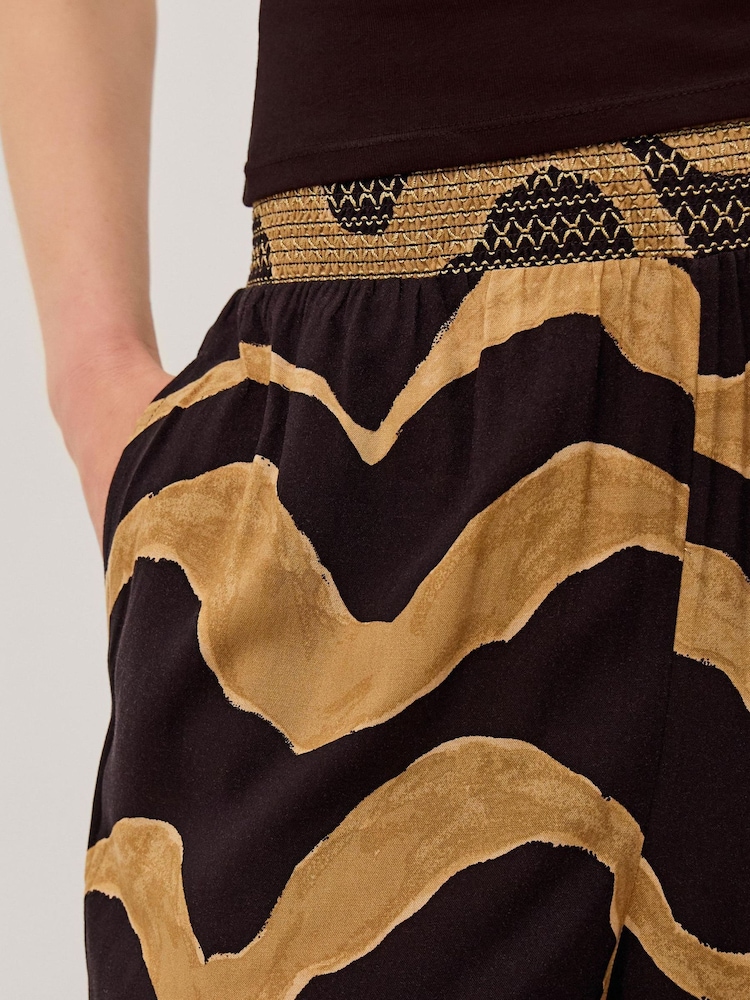 Monsoon Brown Zahara Print Balloon Trousers - Image 2 of 4 Monsoon Brown Zahara Print Balloon Trousers - Image 2 of 4
