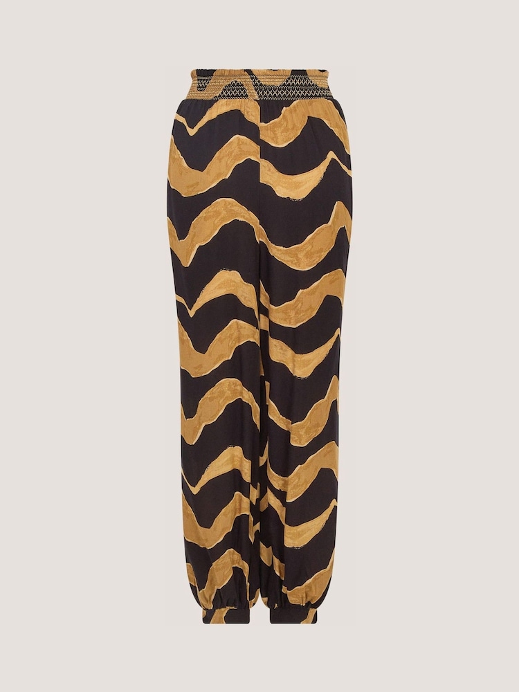 Monsoon Brown Zahara Print Balloon Trousers - Image 4 of 4 Monsoon Brown Zahara Print Balloon Trousers - Image 4 of 4