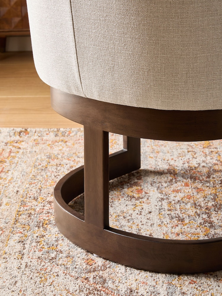 Tweedy Plain Light Natural Brady Walnut Effect Leg Dining Chair - Image 2 of 8