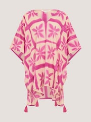 Monsoon Pink Cayla Artisanal Print Mini Kaftan - Image 5 of 5