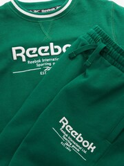 Reebok Green Junior 100% Cotton Sweatshirt and Joggers Set - Image 11 of 11