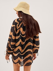 Monsoon Black Zahara Abstract Stripe Print Blouse - Image 3 of 3