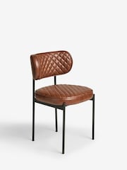 Set of 2 Faux Leather Tan Brown Murphy Dining Chairs - Image 5 of 10
