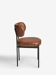 Set of 2 Faux Leather Tan Brown Murphy Dining Chairs - Image 6 of 10